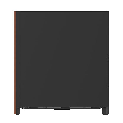 Das S370 WS E-ATX Midi PC-Gehäuse in der Farbe Schwarz überzeugt durch seine Kühlleistung (vorinstallierten CT120-PWM-Lüfter) und edeles Design mit Holzakzenten. 