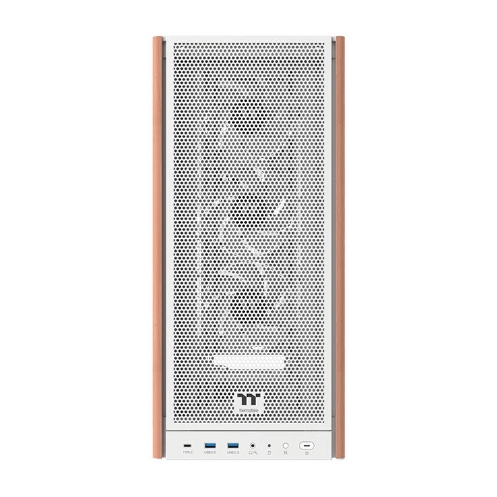 Das S370 WS E-ATX Midi PC-Gehäuse in der Farbe Weiß überzeugt durch seine Kühlleistung (vorinstallierten CT120-PWM-Lüfter) und edeles Design mit Holzakzenten. 