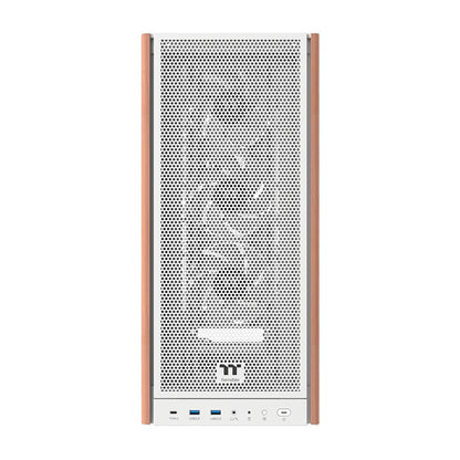 Das S370 WS E-ATX Midi PC-Gehäuse in der Farbe Weiß überzeugt durch seine Kühlleistung (vorinstallierten CT120-PWM-Lüfter) und edeles Design mit Holzakzenten. 