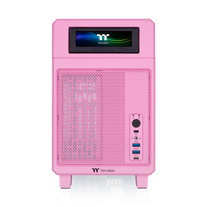 Das TR100 ist ein kompaktes PC Mini-ITX-Gehäuse (Tower) in Bubble Pink