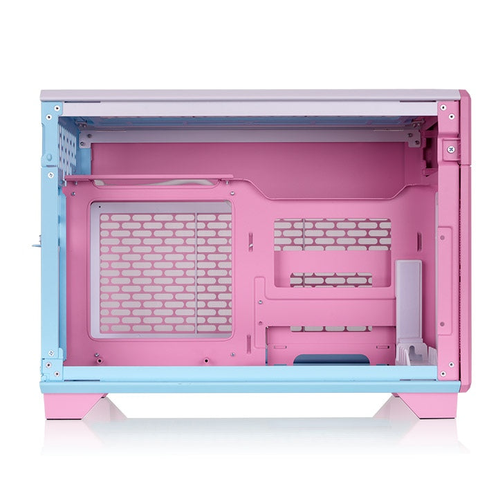 Das TR100 ist ein kompaktes PC Mini-ITX-Gehäuse (Tower) in Bubble Pink