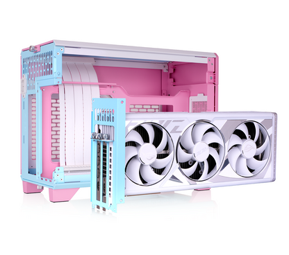Das TR100 ist ein kompaktes PC Mini-ITX-Gehäuse (Tower) in Bubble Pink