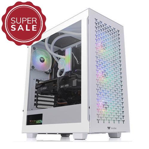 Der V350 TG ARGB Air in der Farbe Snow White ist ein Midi PC Gehaeuse.