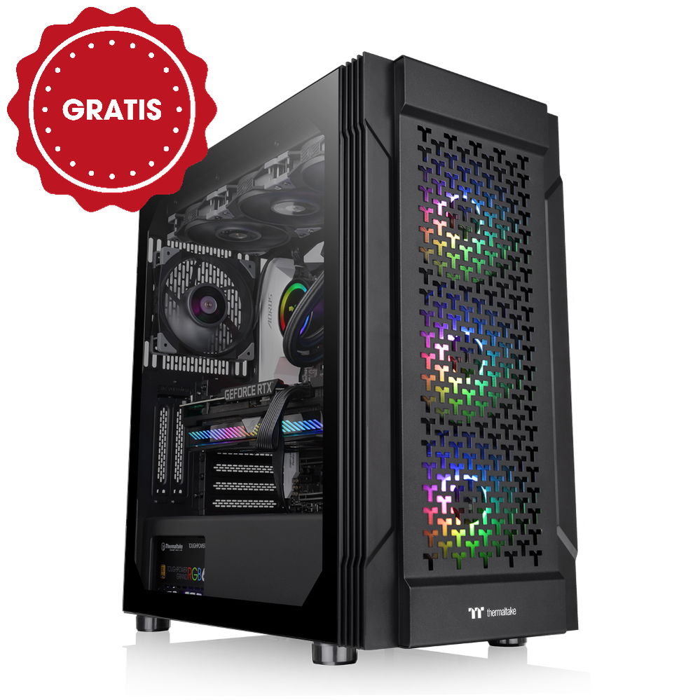 Der Versa T27 TG ARGB Midi Tower ist ein ATX PC Gehäuse mit Mesh-Front und 3x vorinstallierten 120 mm RGB Lüfter die per Motherboard-Synchronisationssoftware gesteuert werden können.