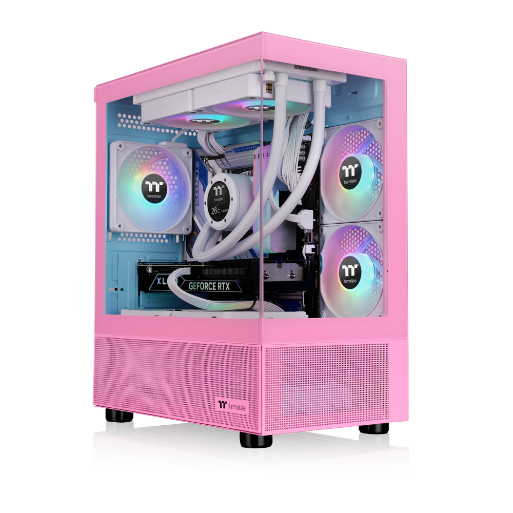Das View 170 TG ARGB Bubble Pink ist Micro-ATX-Gehäuse mit eleganten Glaspaneelen